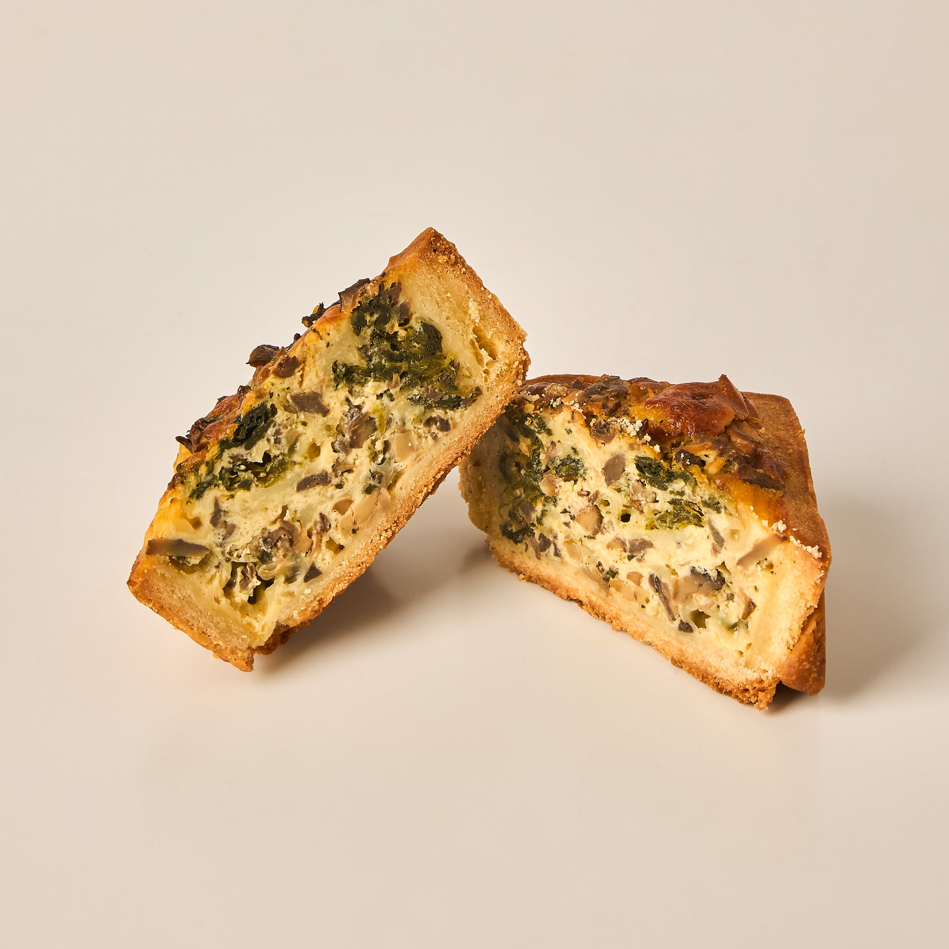 Porción de Quiche Hongo y Espinaca